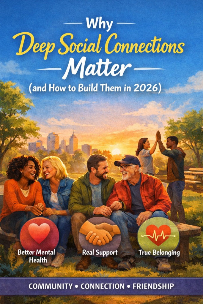 Strong friendships and supportive communities help reduce loneliness and improve well-being.